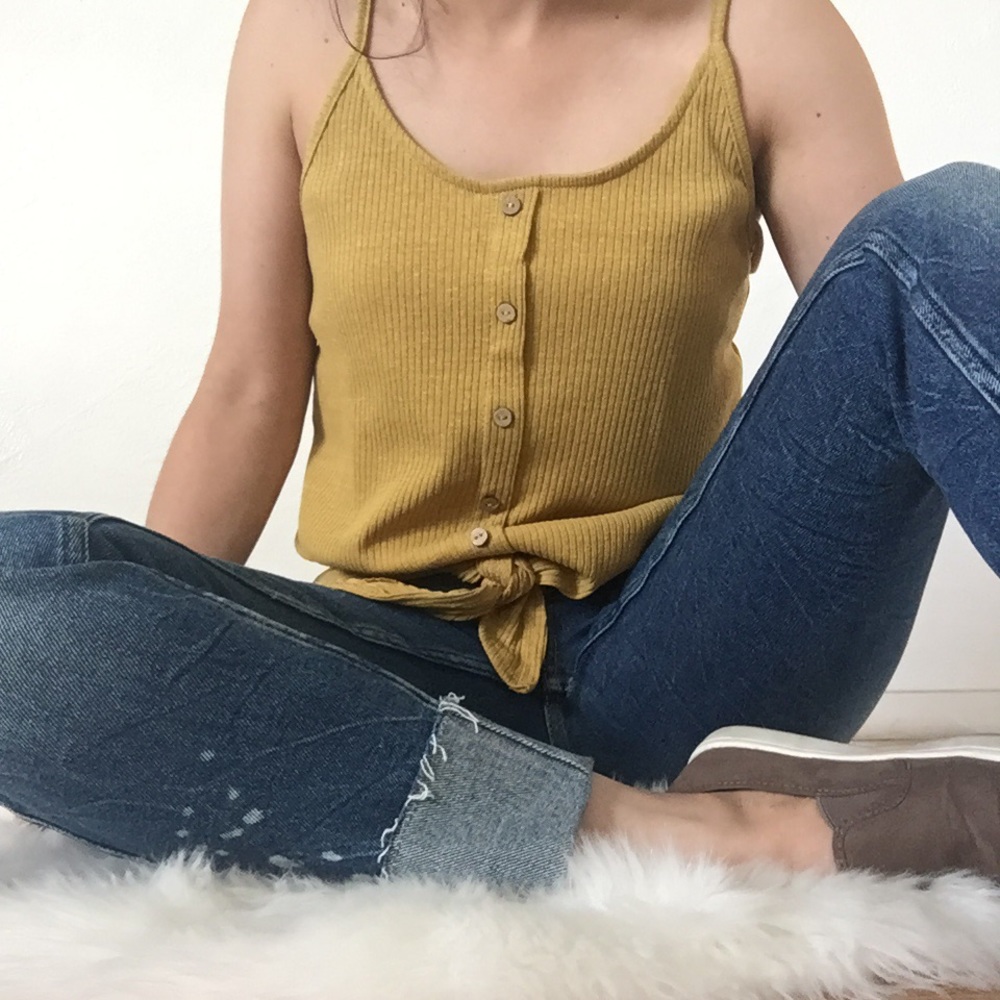 ❗️Two Left❗️NWT Mustard Tank Top - Picture 4 of 5